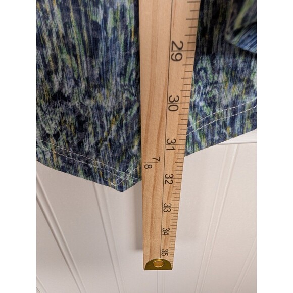 Ruby Rd. Women’s Top Size 3X Embellished V-Neck Blue Green Asymmetric Hem Boho - Picture 6 of 10